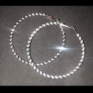 Beautiful Silver Hoop Earrings!